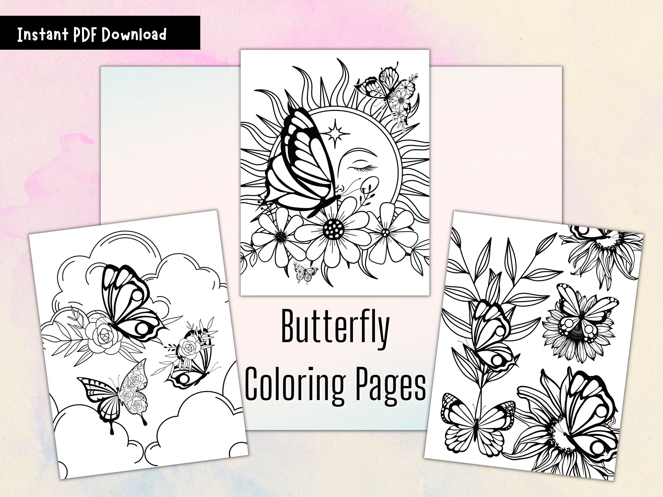 Butterfly sky coloring pages coloring pages for adults printable flower coloring pages beautiful coloring pages butterflies coloring