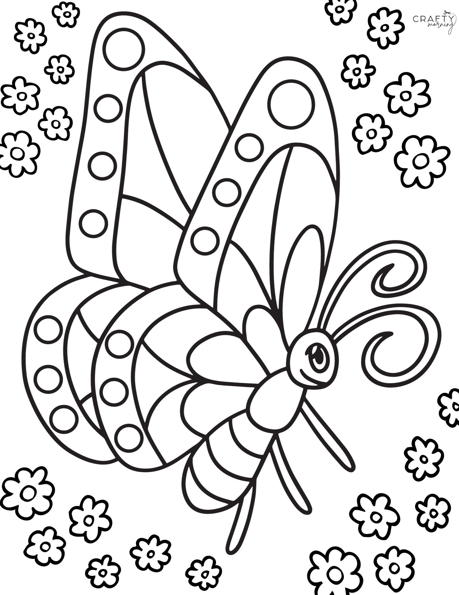 Free butterfly coloring pages to print