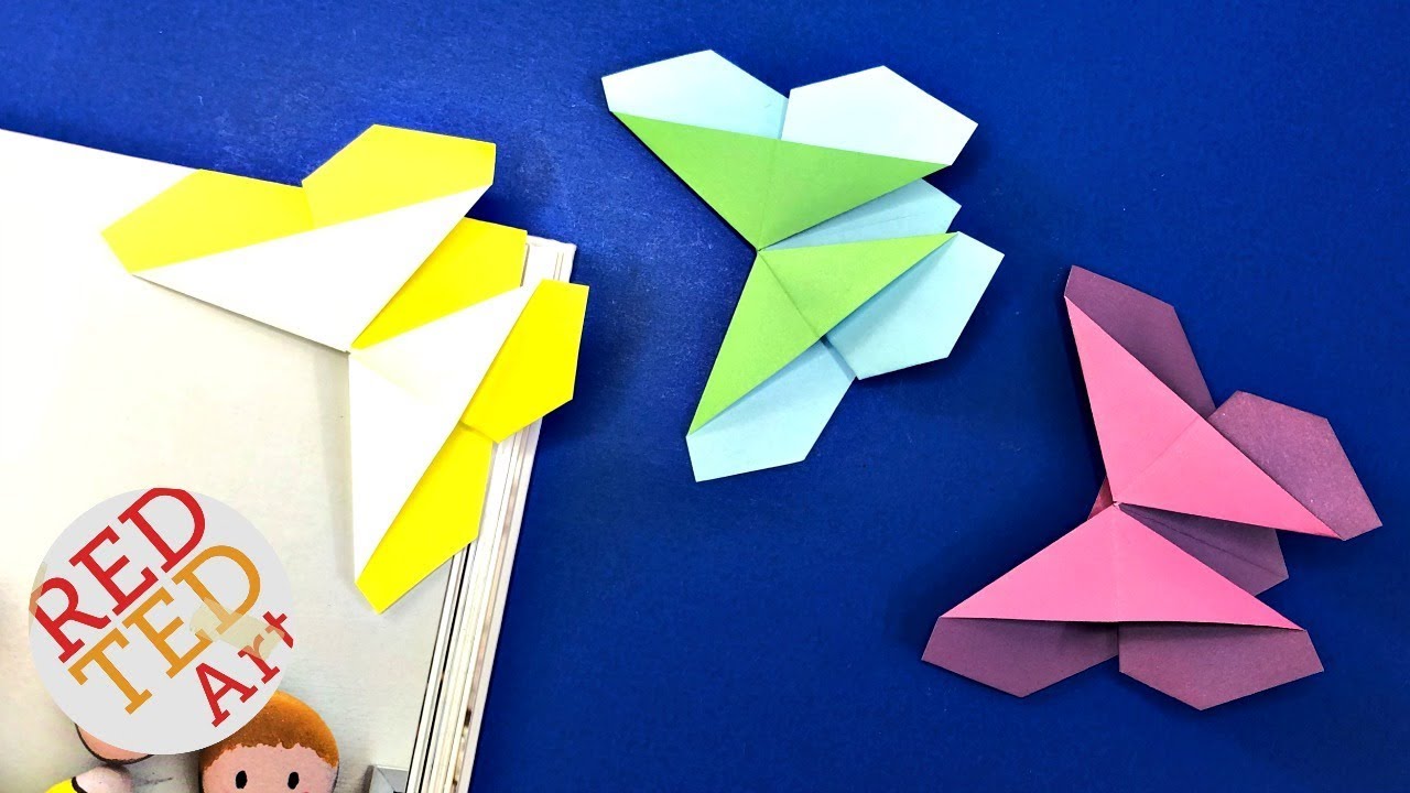 Easy origai butterfly bookark corner