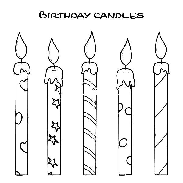 How to draw birthday candle coloring pages birthday candles printable birthday candles birthday coloring pages