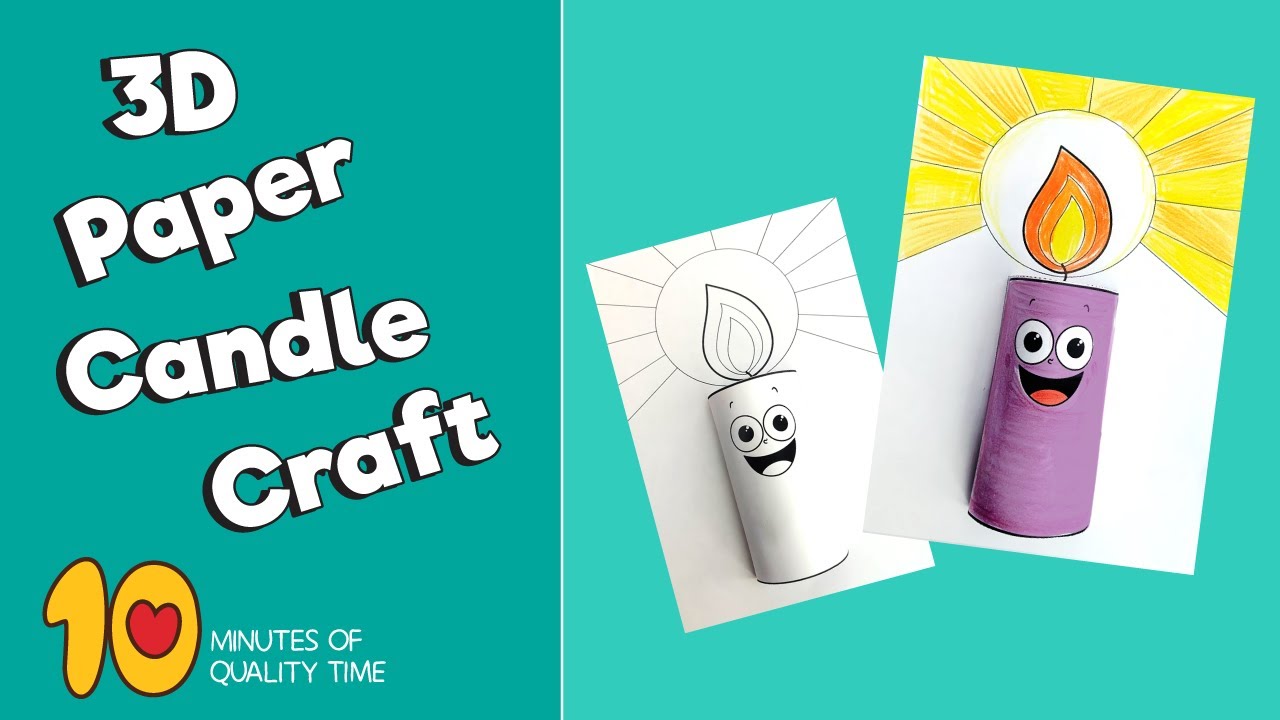 D paper candle craft â minutes of quality time