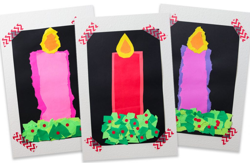 Easy christmas candle craft for kids great for advent too