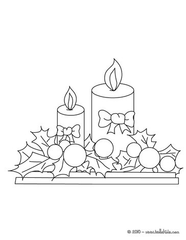 Candle ornaments coloring pages