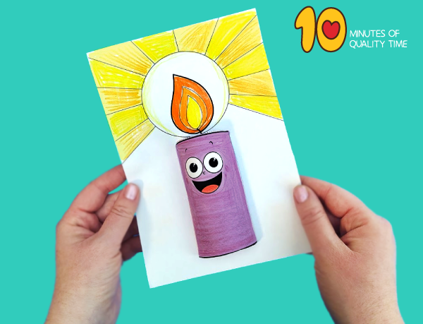 D paper candle craft â minutes of quality time