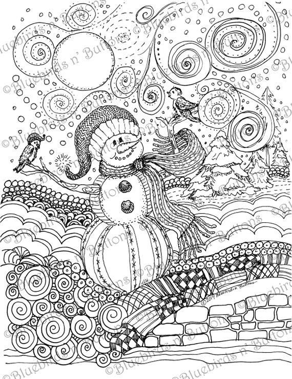 Coloring page printable coloring page january coloring snowman coloring page download adult coloring page kids coloring pages download now