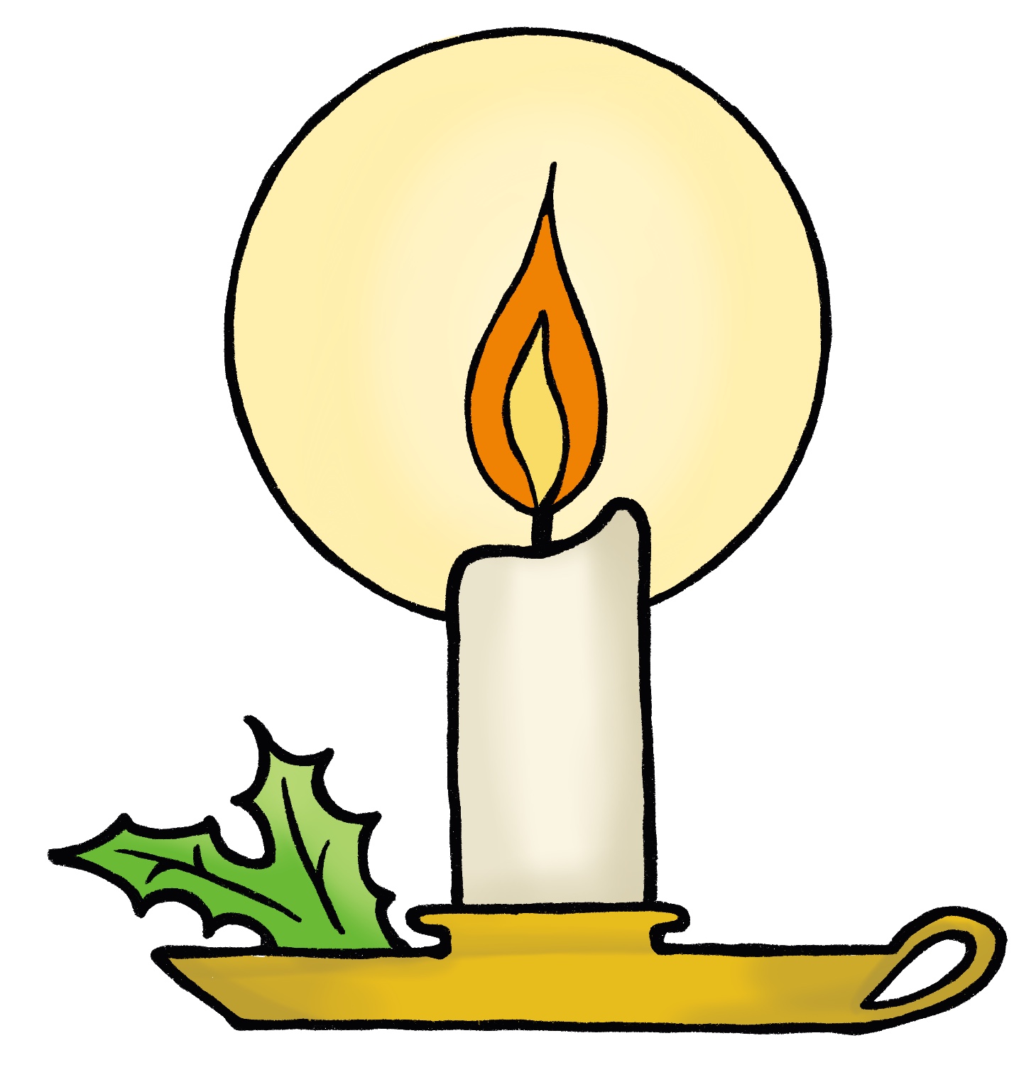 Candle drawing easy steps