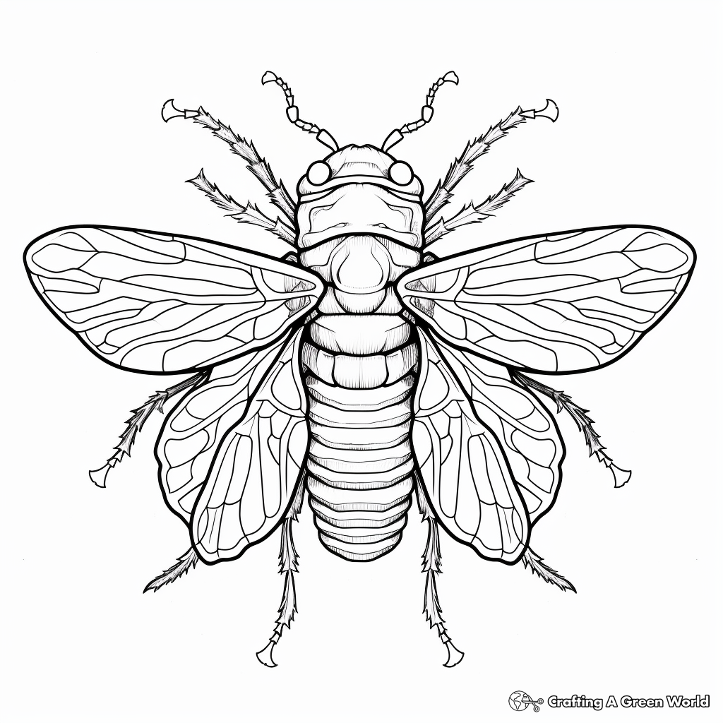 Cicada coloring pages