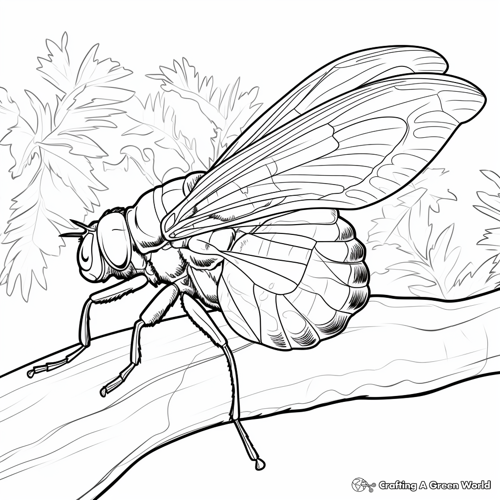 Cicada coloring pages