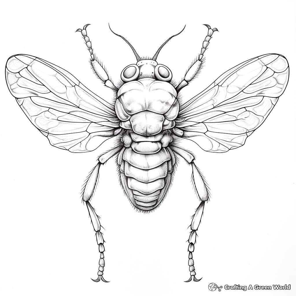 Cicada coloring pages