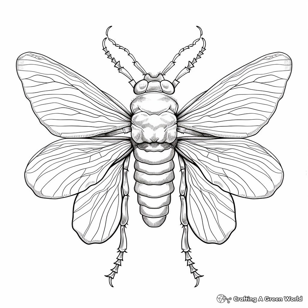 Cicada coloring pages