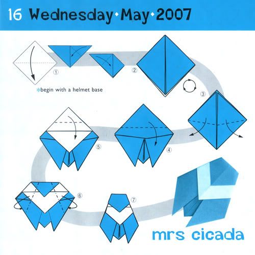 Origami cicada origami insects origami origami animals