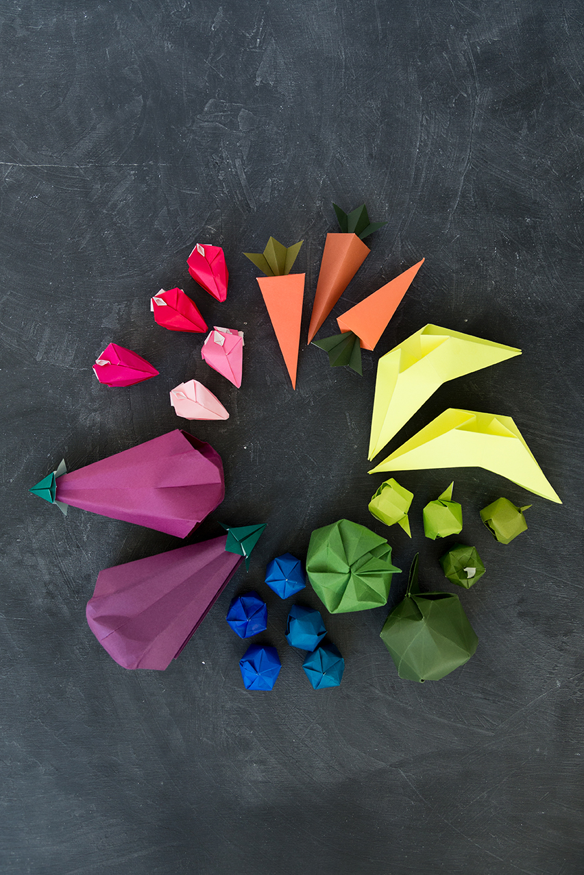 Diy origami cornucopia