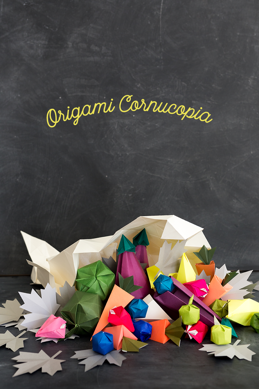 Diy origami cornucopia