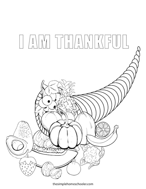 Free printable cornucopia coloring pages for kids and adults