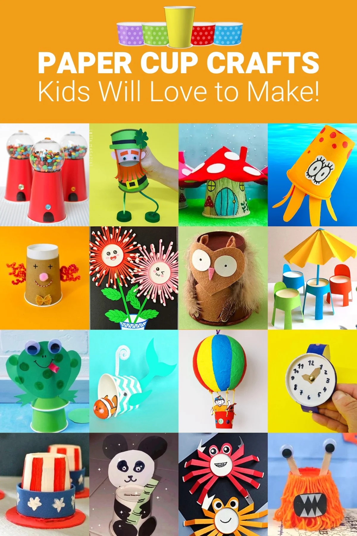 Crafts with paper cups ideas kids will love