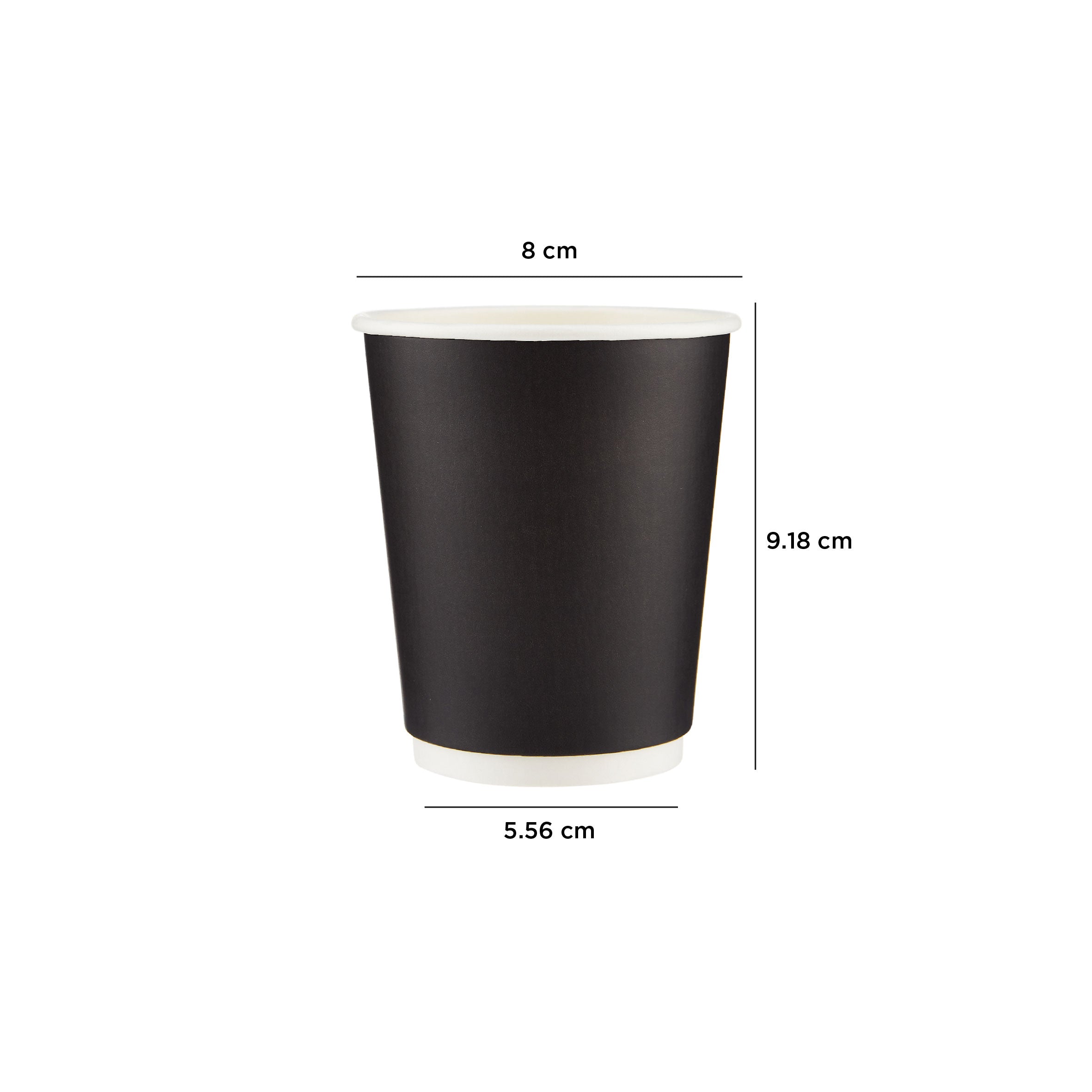 Black double wall paper cups â