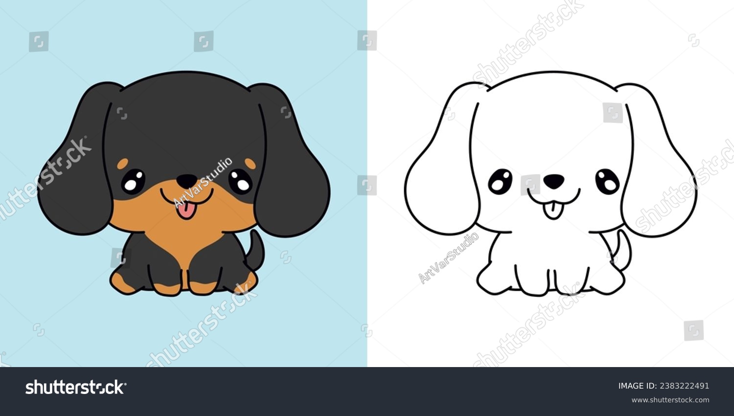 Dachshund coloring pages royalty