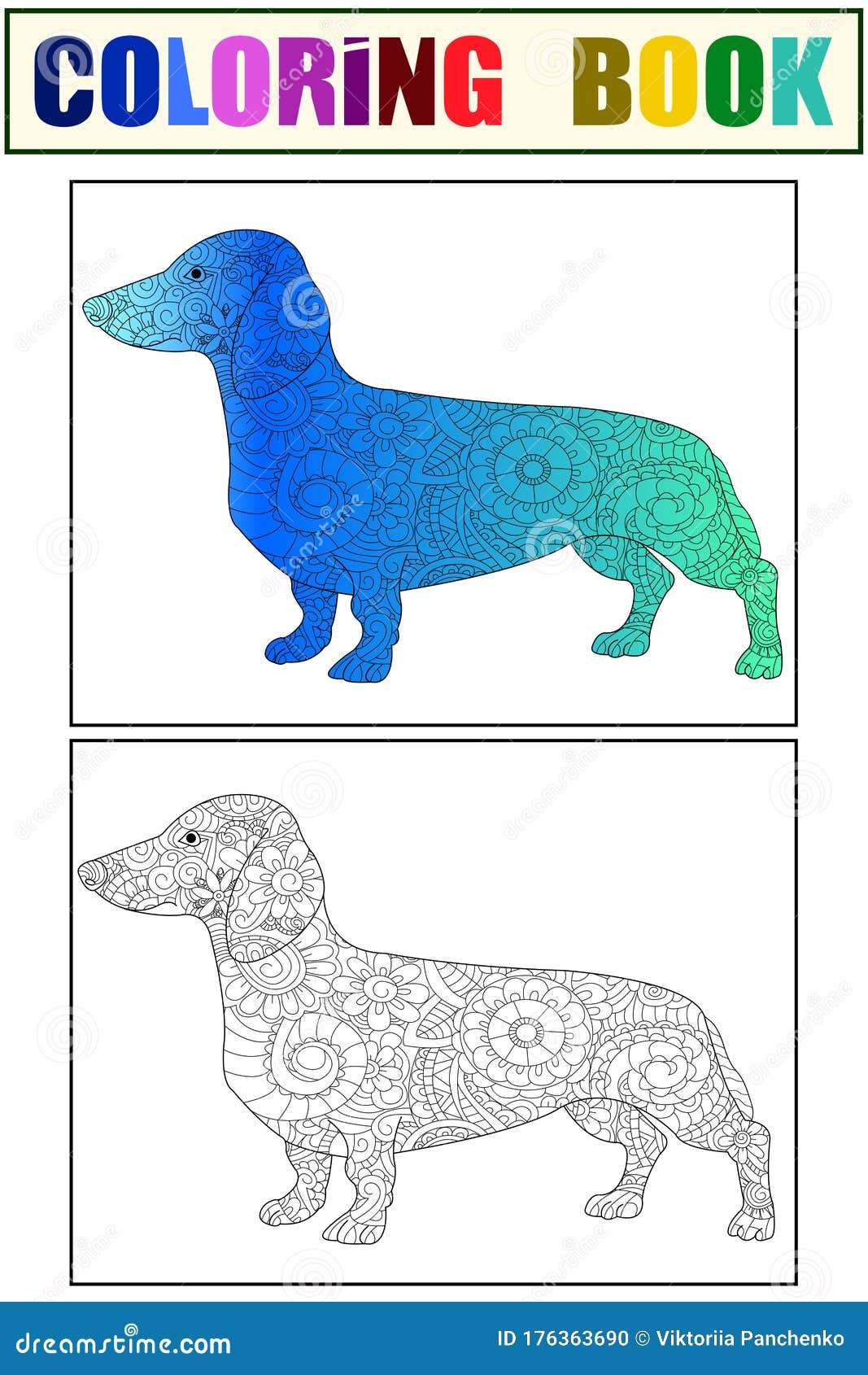 Dachshund coloring pages stock illustrations â dachshund coloring pages stock illustrations vectors clipart