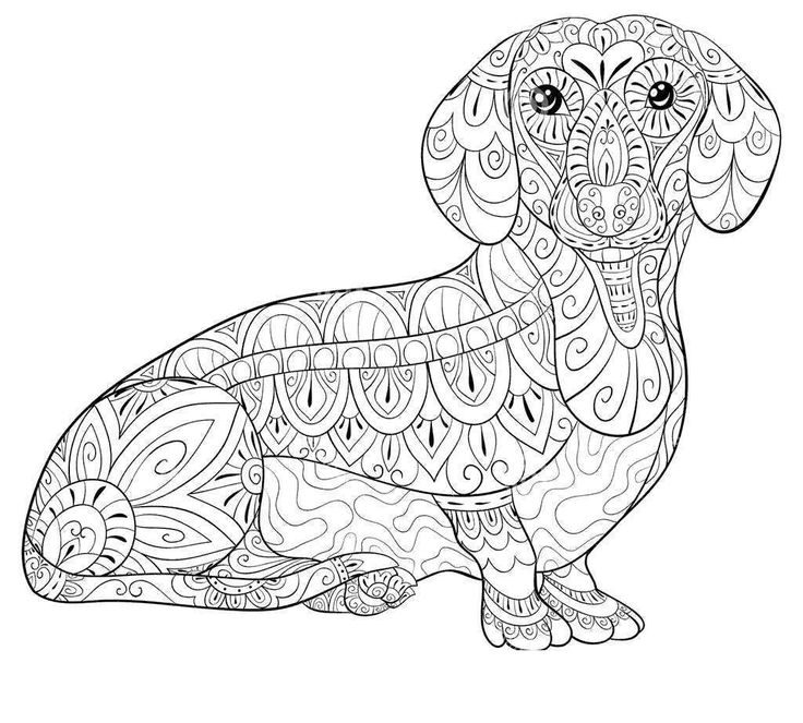 Pin by le spirit crafts on mandrel dog coloring page animal drawings coloring pictures