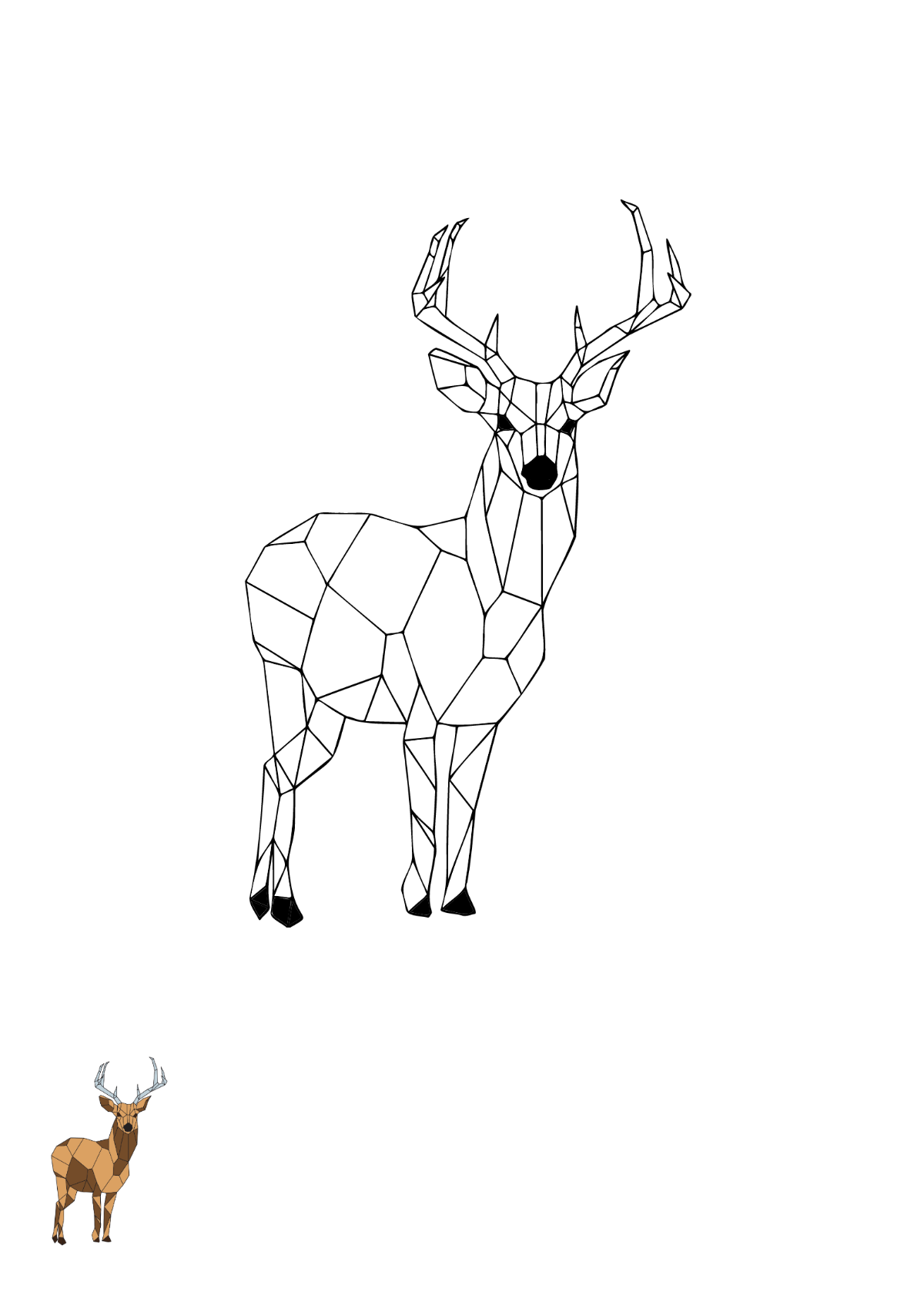 Free deer coloring page s examples