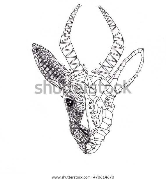 Half geometrical design animal abstract origami stock illustration
