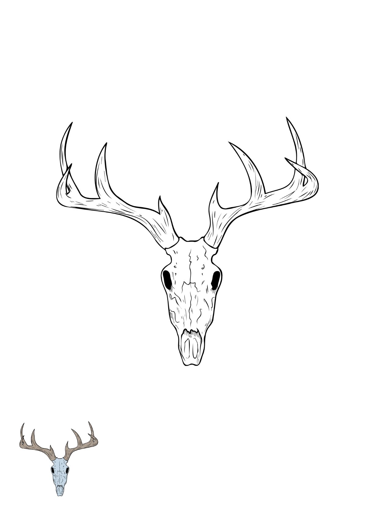 Free deer coloring page s examples