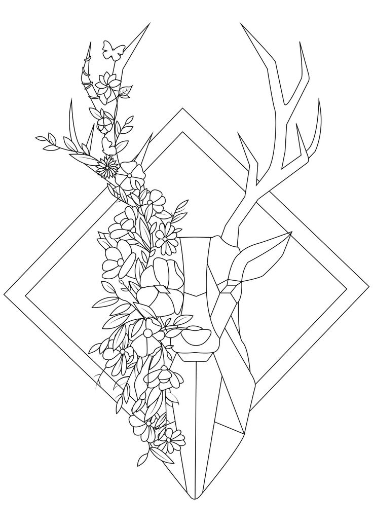 This geometrical coloring inspired by the origami style will be a pleasure to color geometric art art drawings simple geometric drawing