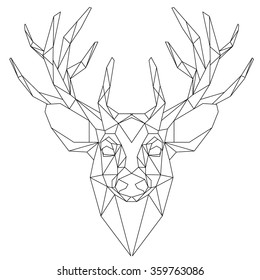 Hakuun animal head triangular icon geometric trendy liittyvã vektorikuva rojaltivapaa