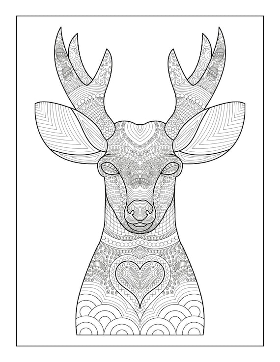 Adult animal mandela coloring pages instant download