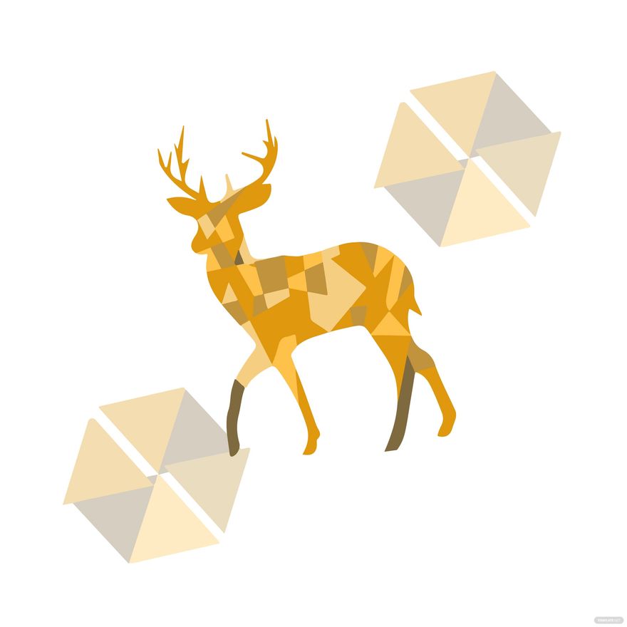 Free origami deer clipart