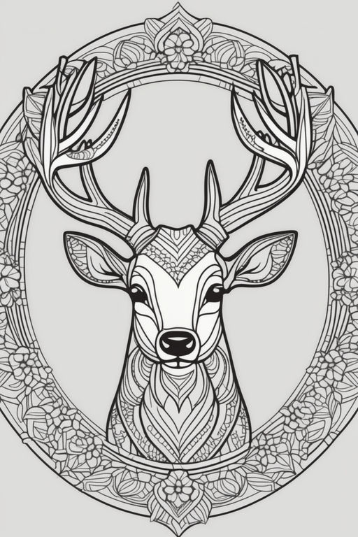 Clean lines and curves to emphasize the shape and form of the deer or stag