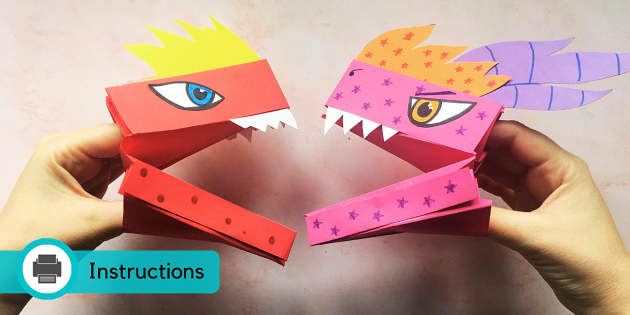 Dragon puppet craft instructions st georges day dragon