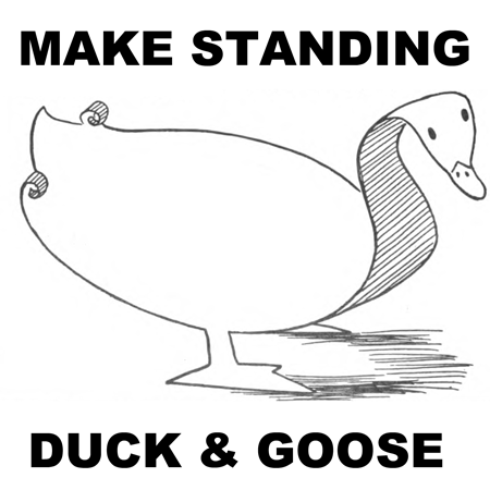 How to fold a standing paper goose and duck with paper arts instructions