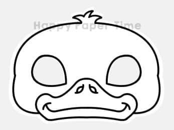 Duck mask printable paper template
