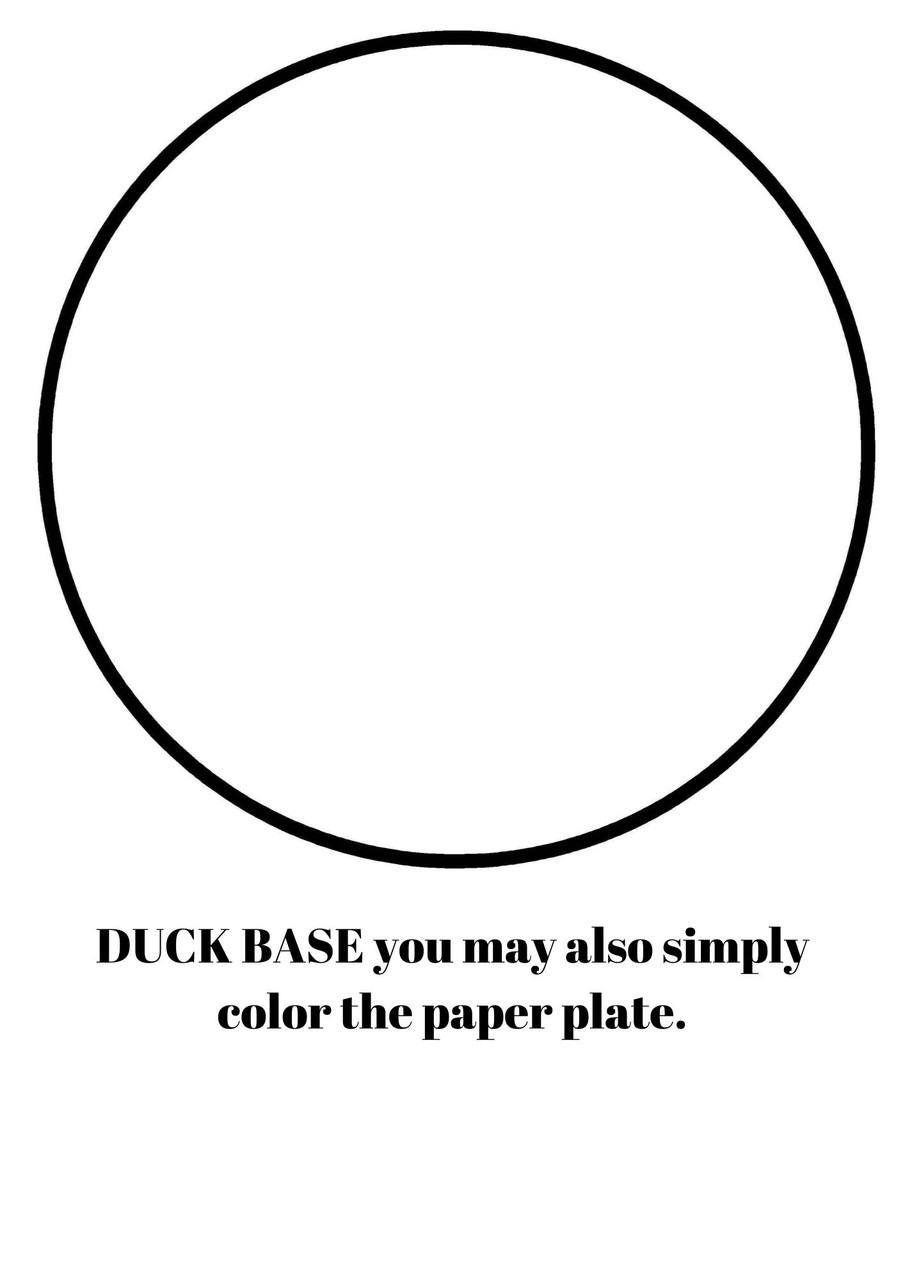 Duck paper plate animal craft paper digital version