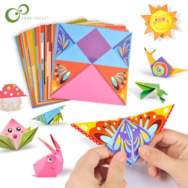 Creative fun material diy making origami toys childrens handmade origami d handmade color fun origami educational toy lxx