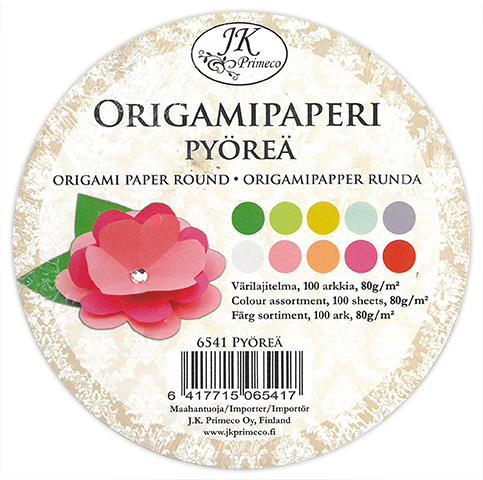 Origami paper round color assortment sheets