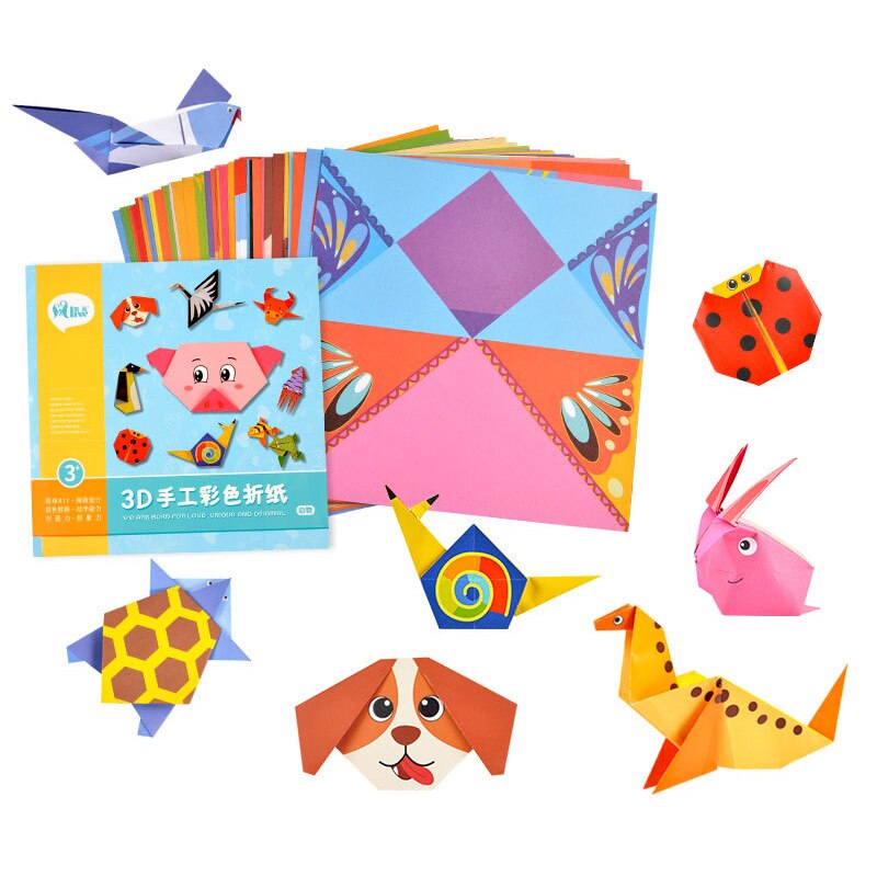 Kids cartoon color paper foldingtoys d pages or â