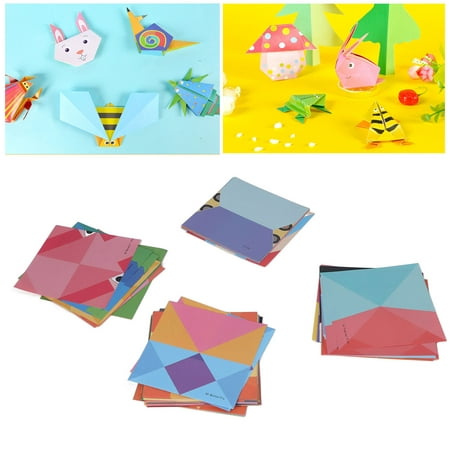 Diy origami paper hand made diy three dimensional sheets origami paper full color for kids nada