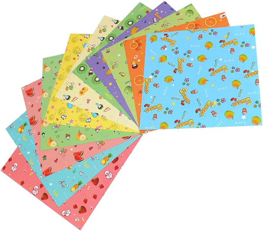 Ciieeo sheets craft paper gift warpping paper kids tool bag square paper origami for beginners double sided origami paper colored paper origami paper folding d single sided paper crane