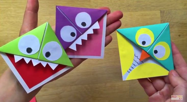 Make a monsterâ or an owl a penguin a bear or an alien if you can imagine it you can make it with this easy câ origami bookmarks bird coloring pages