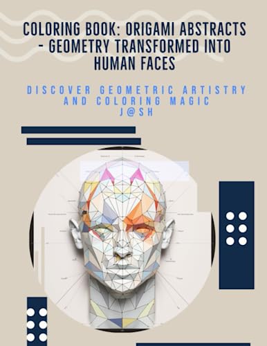 Coloring book origami abstracts