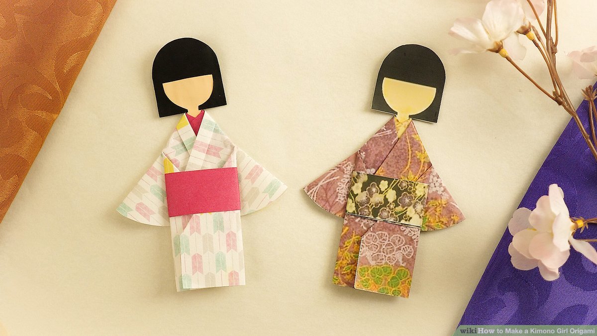 How to make a kimono girl origami steps with pictures