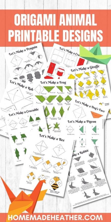 Free origami animal printable designs homemade heather