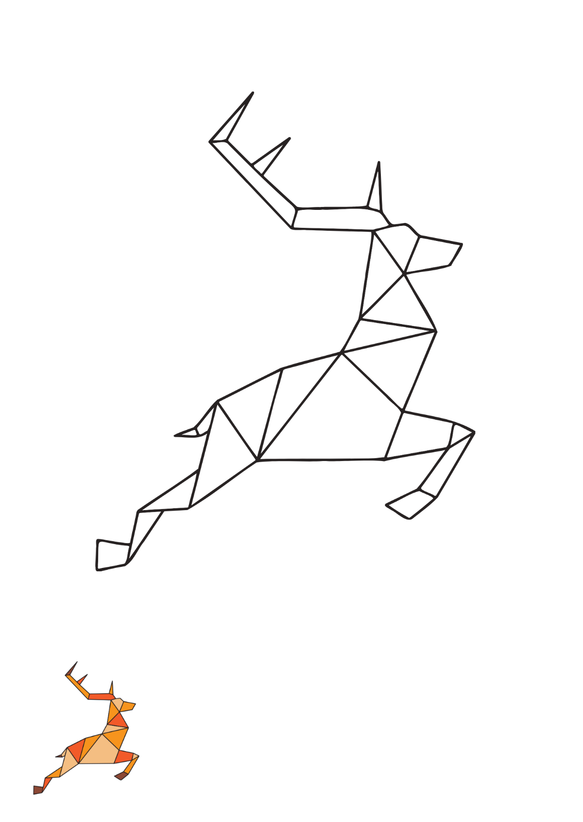 Free deer coloring page s examples
