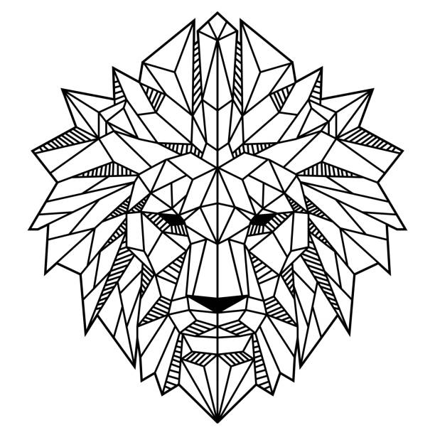 Origami cat face stock photos pictures royalty
