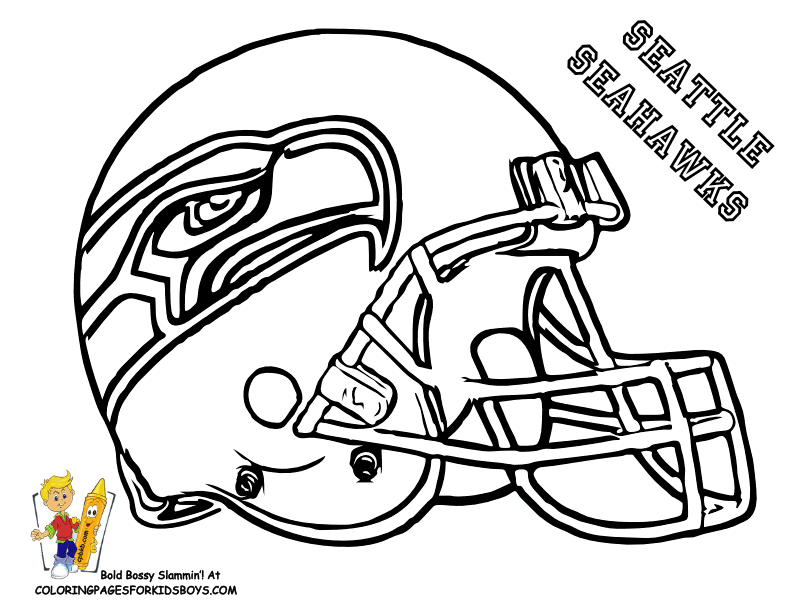 Seahawks football helmet coloring pages