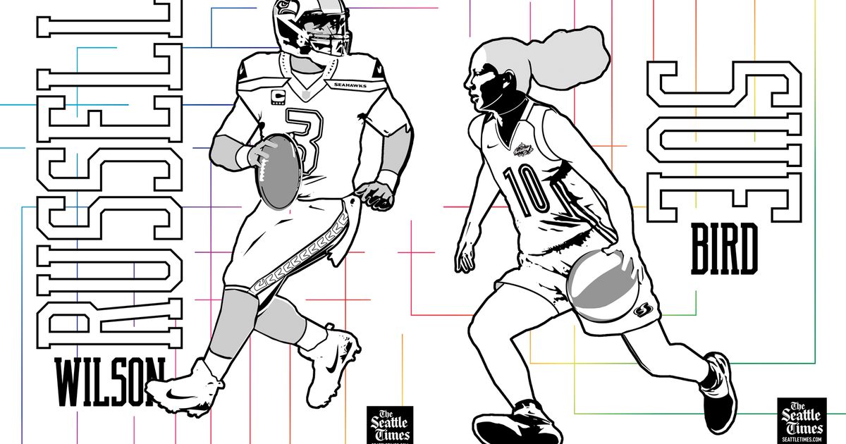Get creative with these seattle sports coloring book pages ken griffey jr russell wilson and sue bird the seattle times