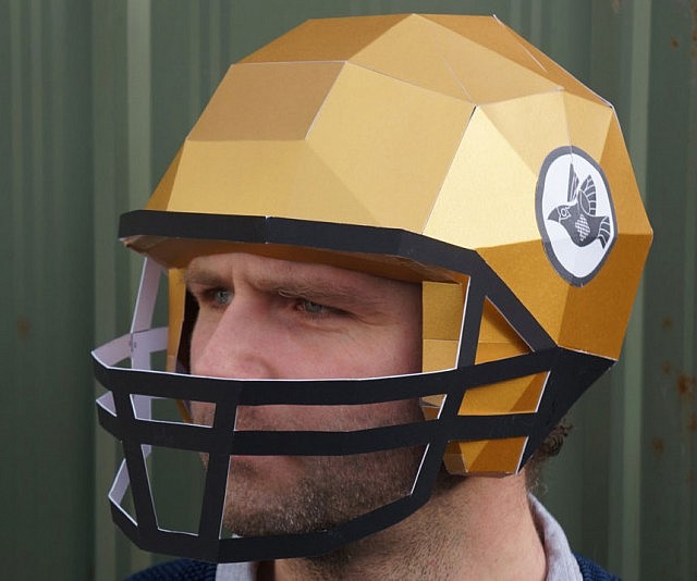 Diy football paper helmets