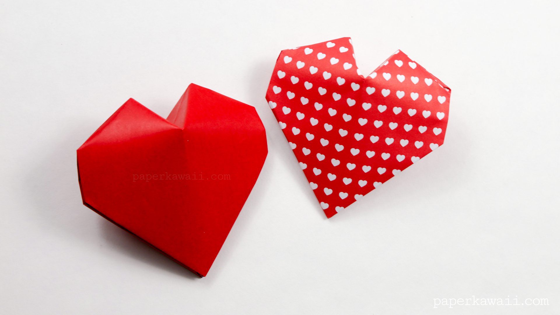 Origami d puffy heart instructions